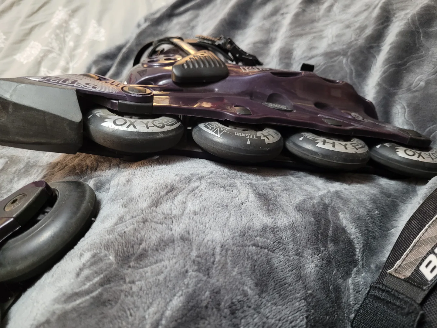 Vintage Roller Blades with Bauer Protective Gear image indicator(6)