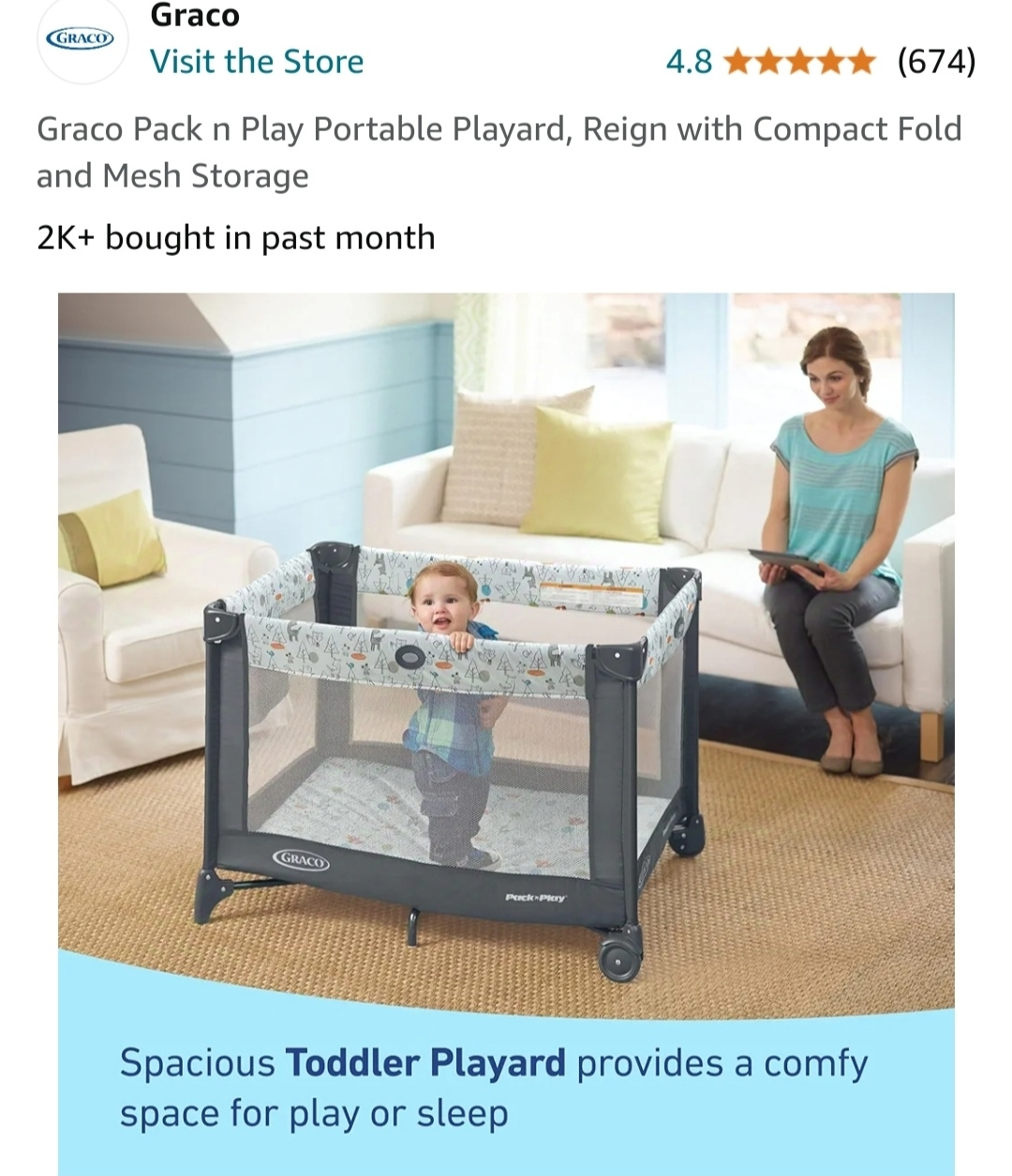 Graco Pack 'n Play Portable Playard (crib) - photo 4