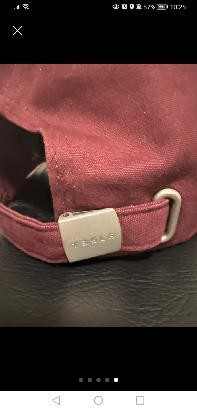 Burgundy Tesla Baseball Cap image indicator(2)