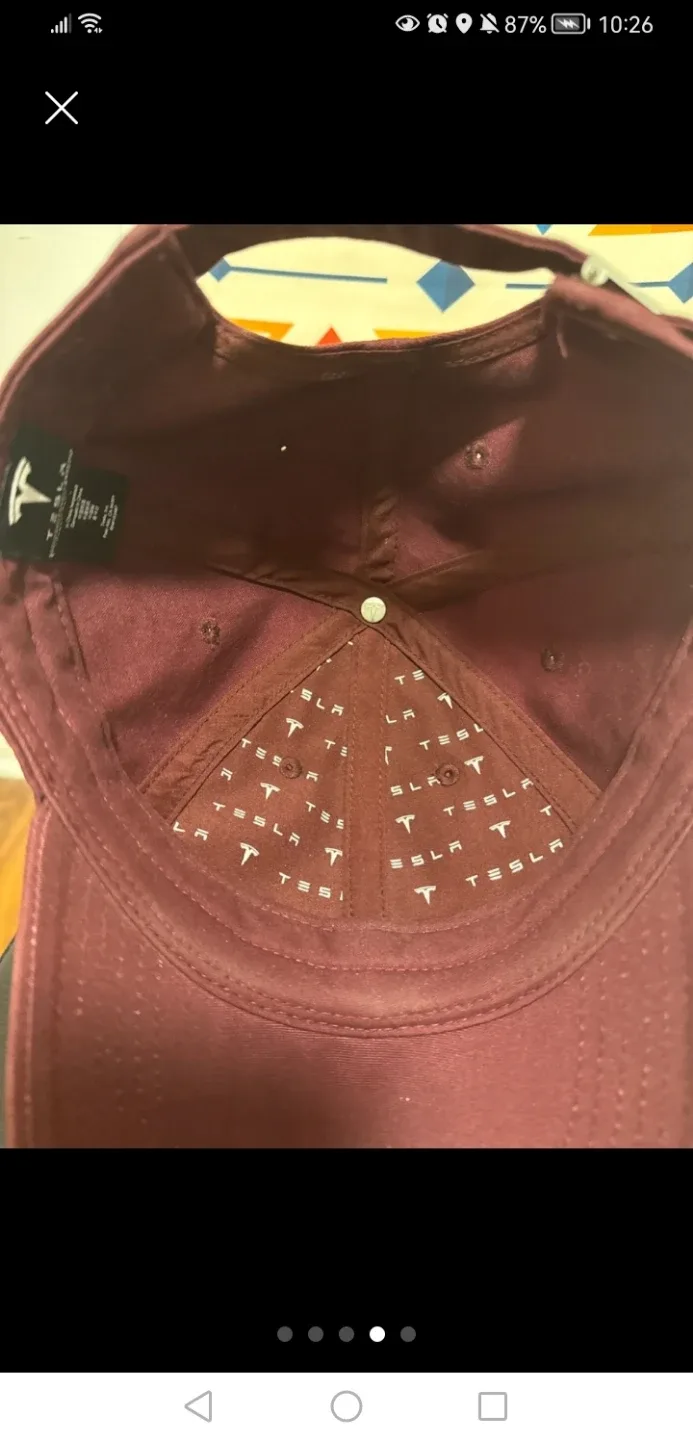 Burgundy Tesla Baseball Cap image indicator(3)