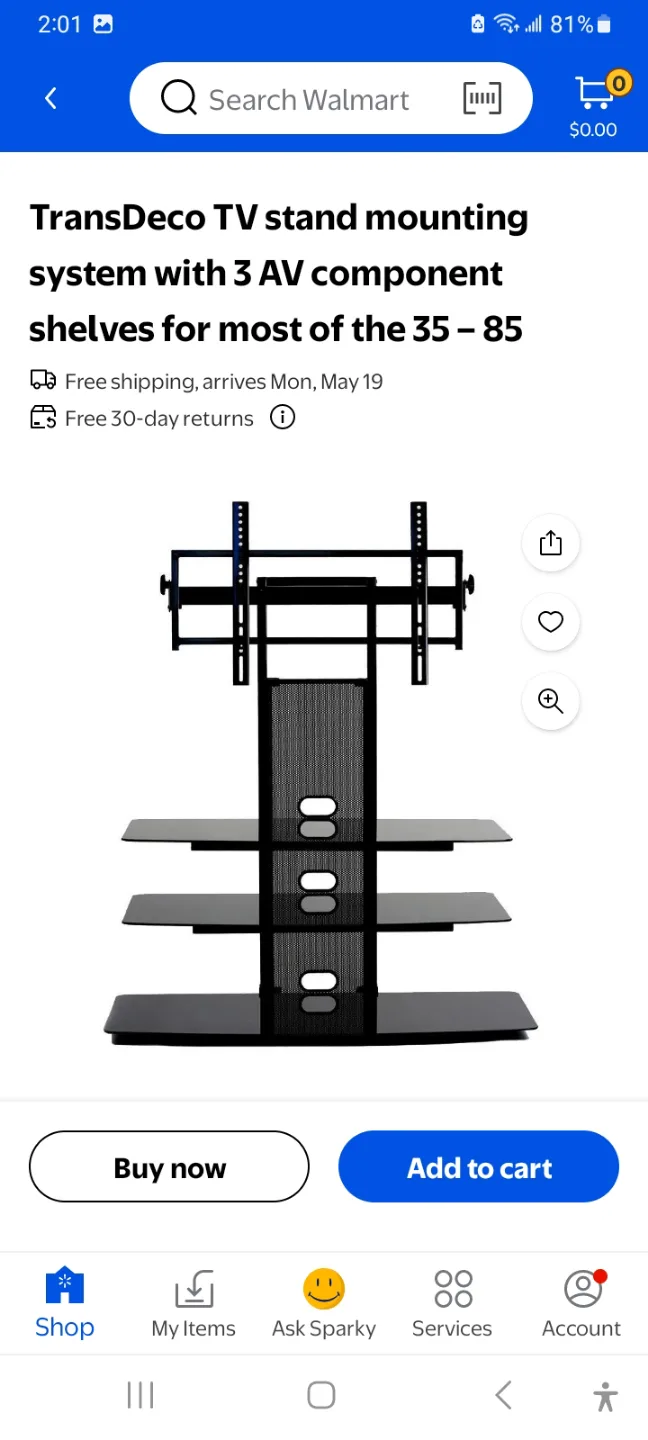Whalen Fusion TV Stand with Mount for Flat Screen TVs image indicator(9)