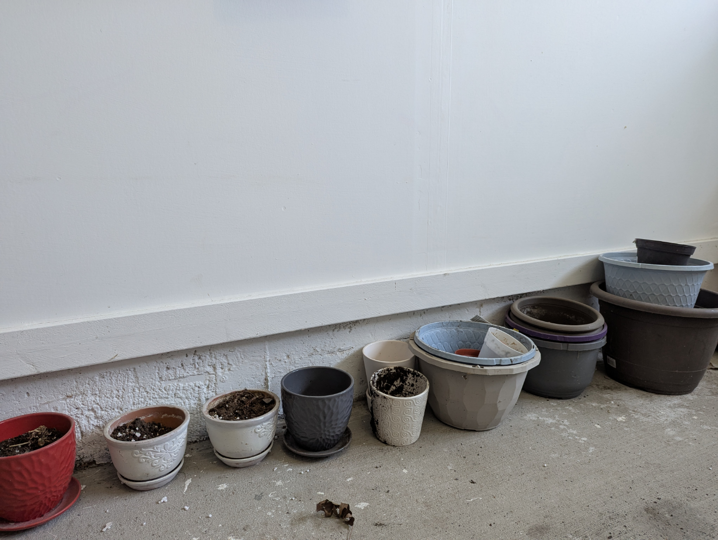 Lot of Used Plastic Plant Pots and Trays