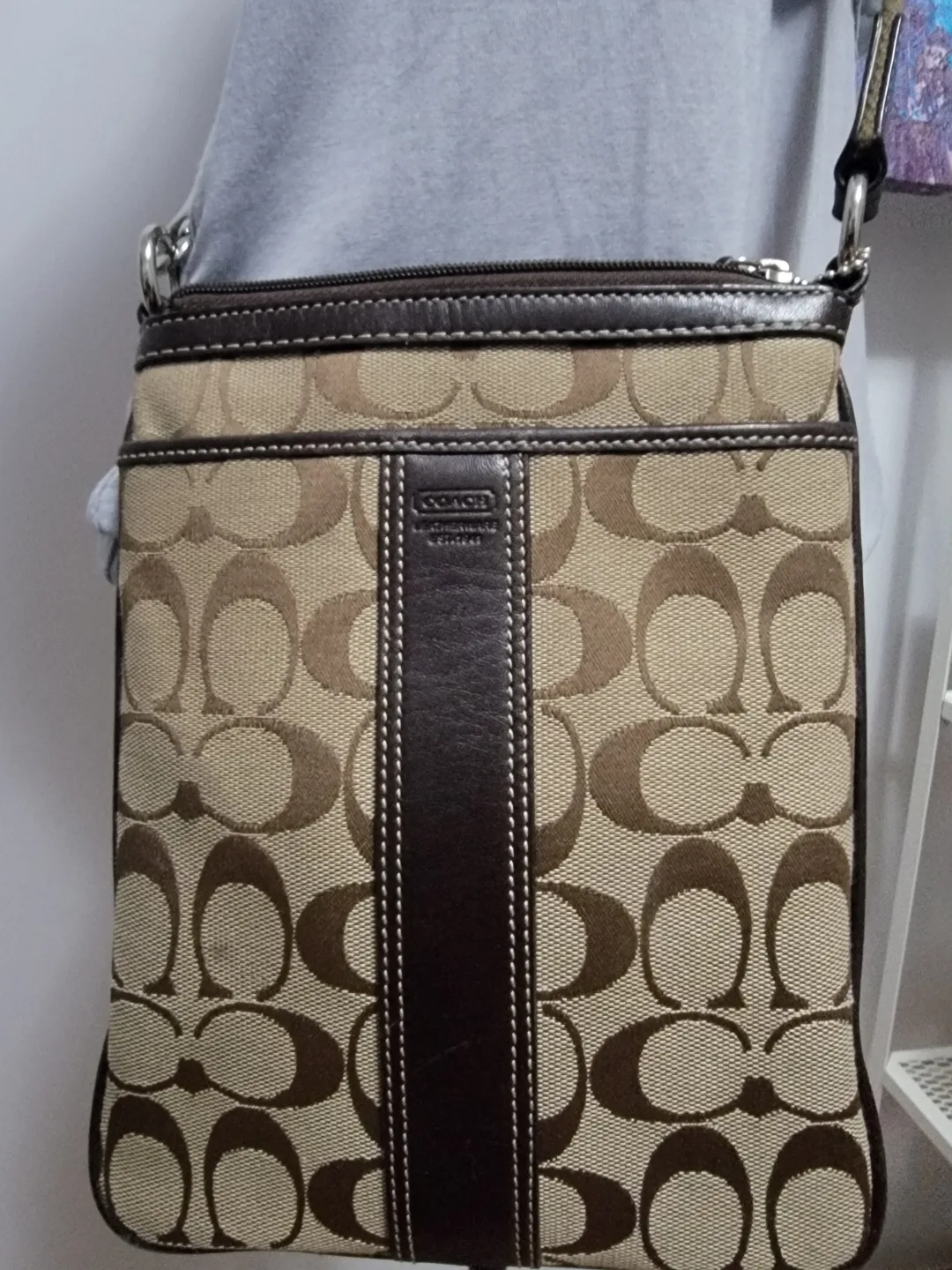 Coach Signature C Brown Crossbody Bag thumbnail