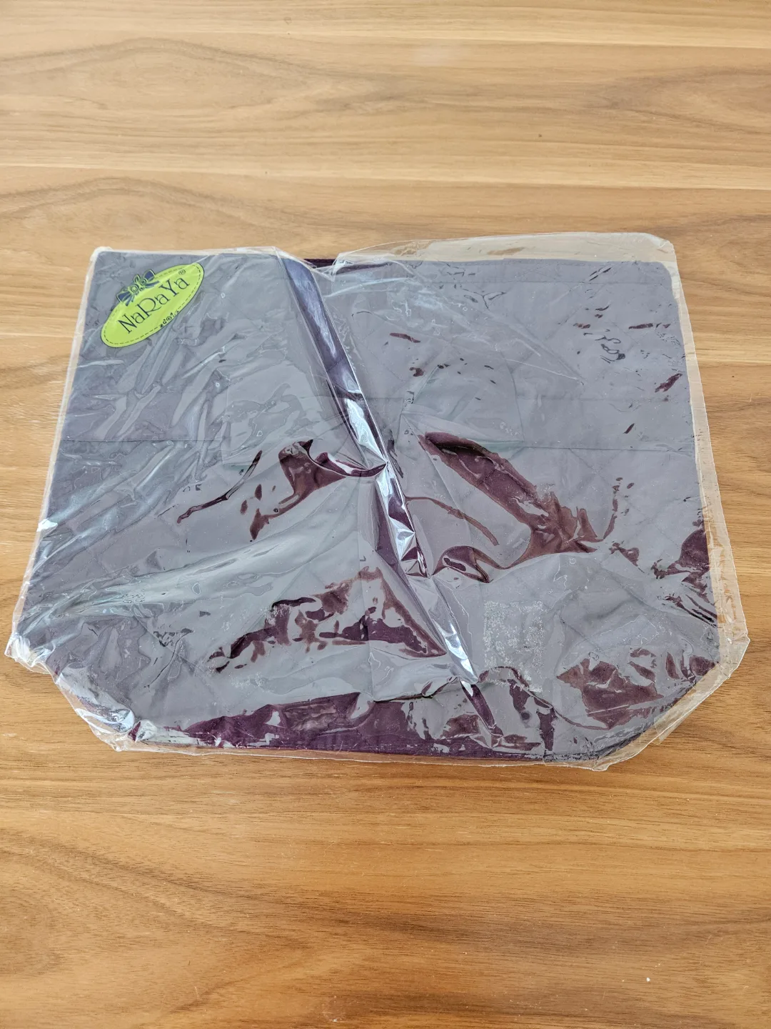 Purple Quilted Tote Bag with Bow image indicator(2)