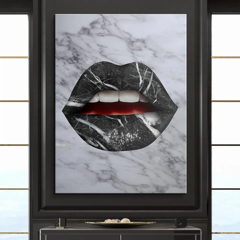 Bold & Original "Marble Lips" Art Print by Ikonick (18 x 24) thumbnail