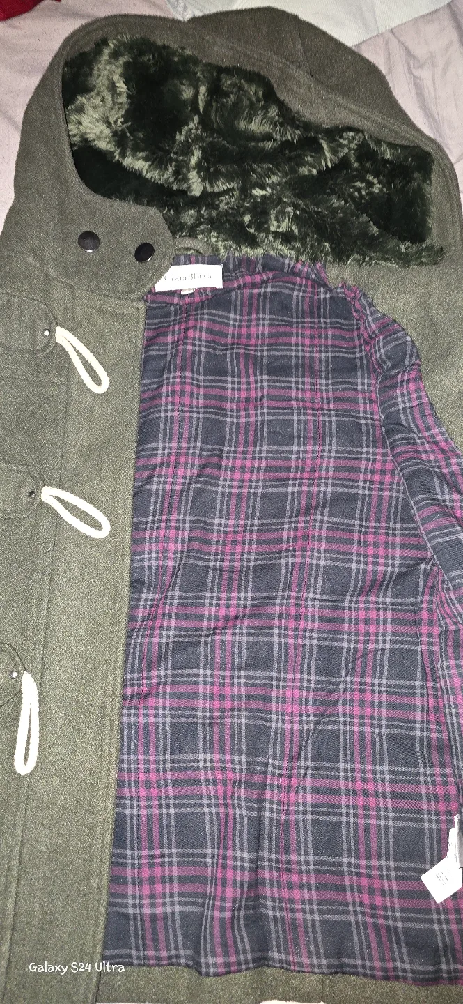Olive Green Hooded Toggle Coat thumbnail
