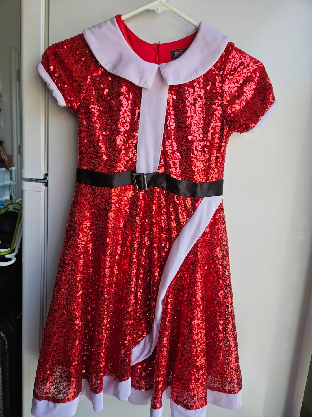 Red Sequin Christmas Dress - Size 10/12