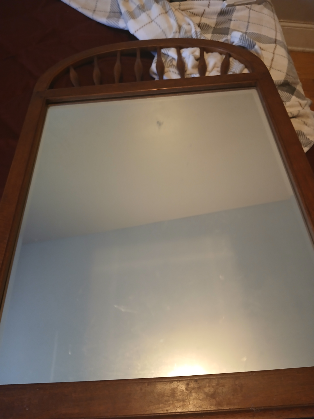 Vintage Wooden Framed Mirror - photo 3