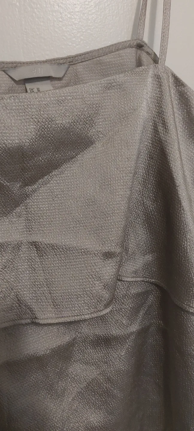 H&M Silver Tank Satin Top image indicator(3)