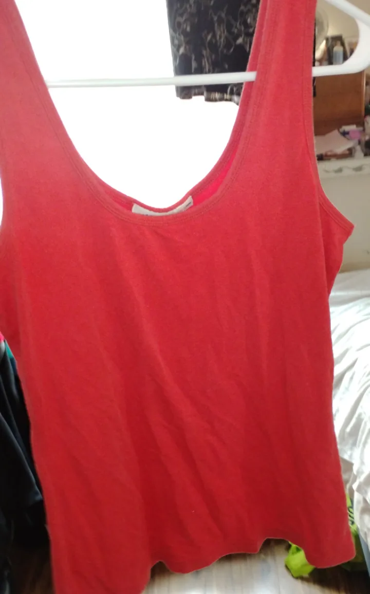 🏒🏒Coral Red Tank Top medium ladies thumbnail