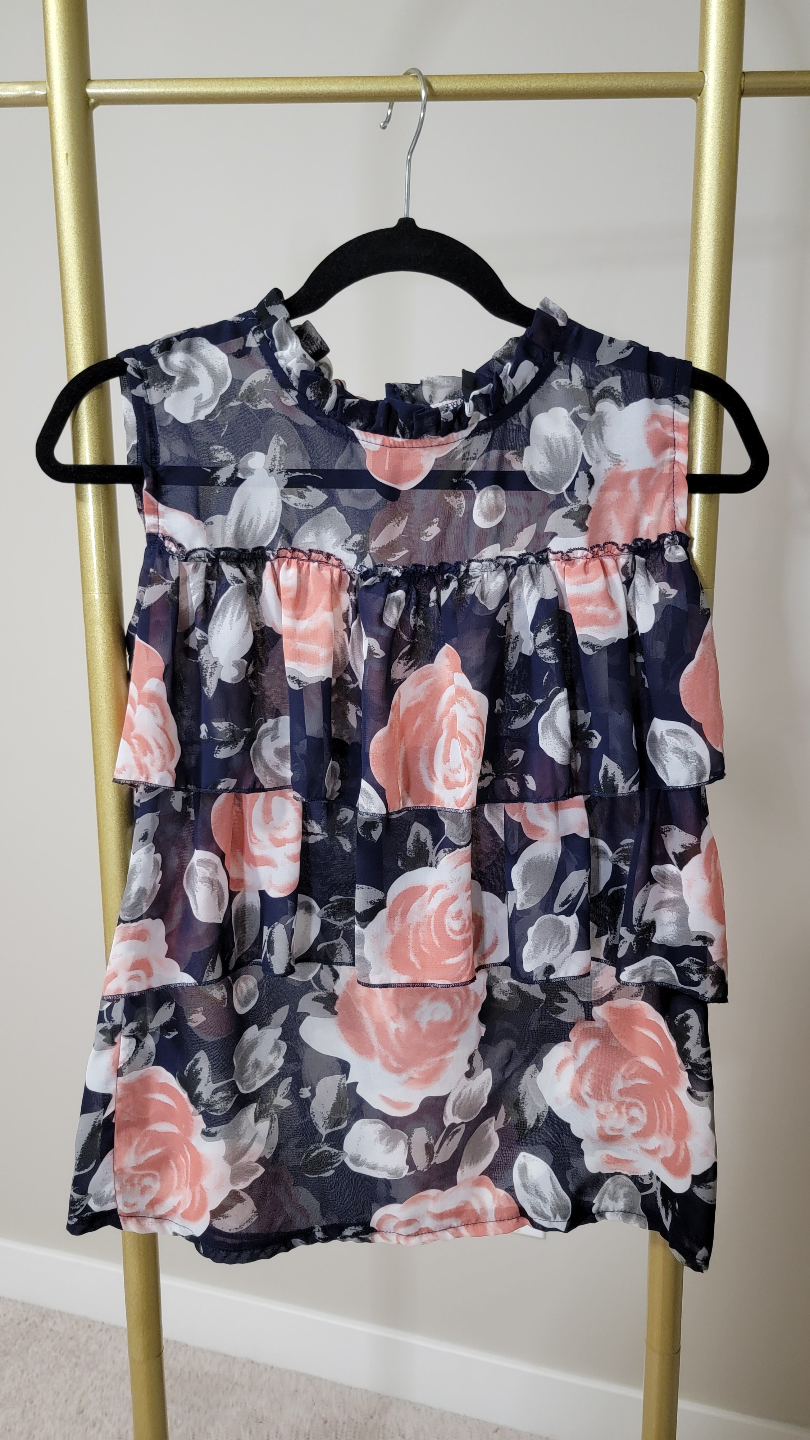 Floral Sleeveless Blouse, Size Small - photo 3