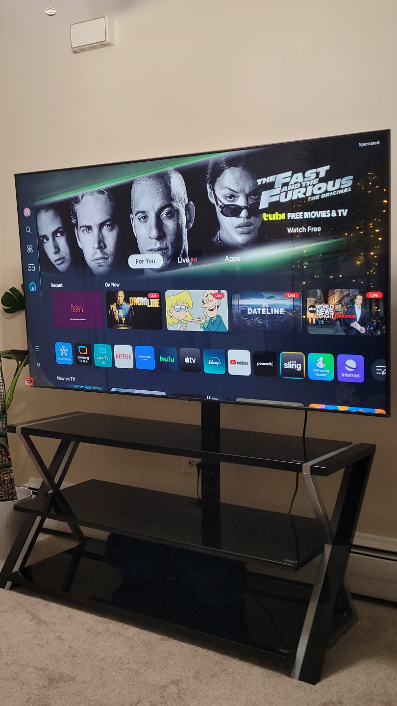 Samsung Smart TV cu7000 with Stand glass tempered stand