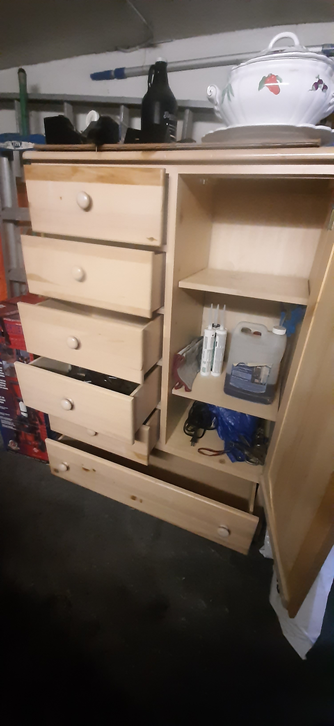 Pinewood Armoire with Drawers - photo 2