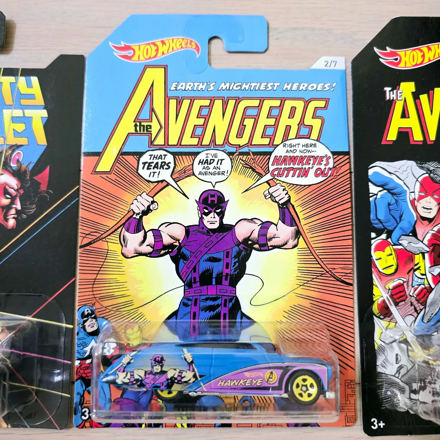 Set of 8 Avengers Hotwheels Brand New image indicator(7)