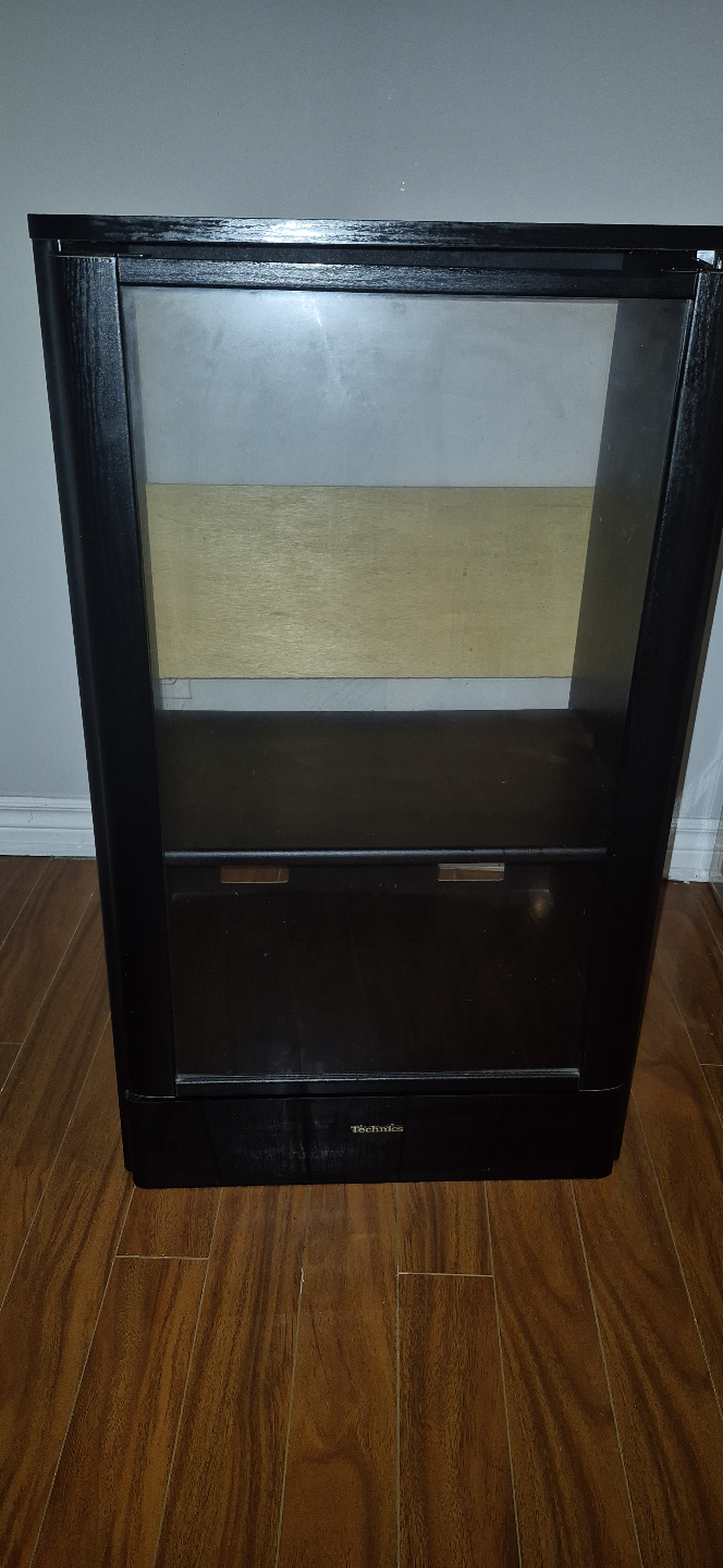Black Glass-Door Cabinet