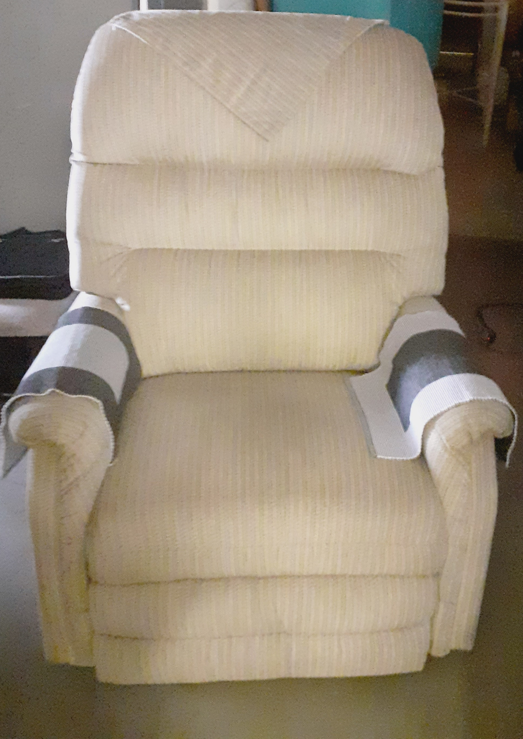 Recliner Chair - Beige Fabric
