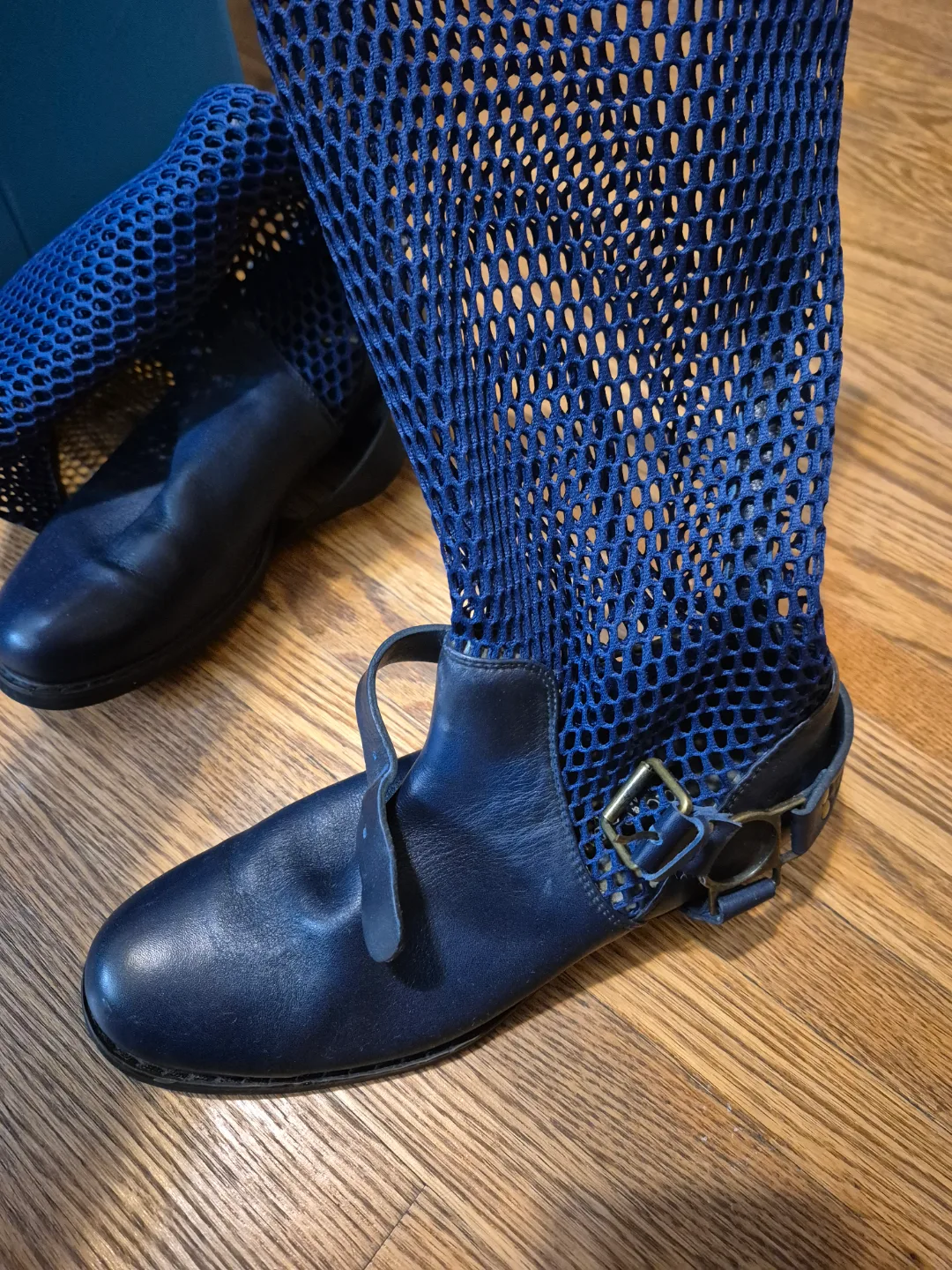 Dolce & Gabbana Women's Blue Leather Boots Size 37 thumbnail