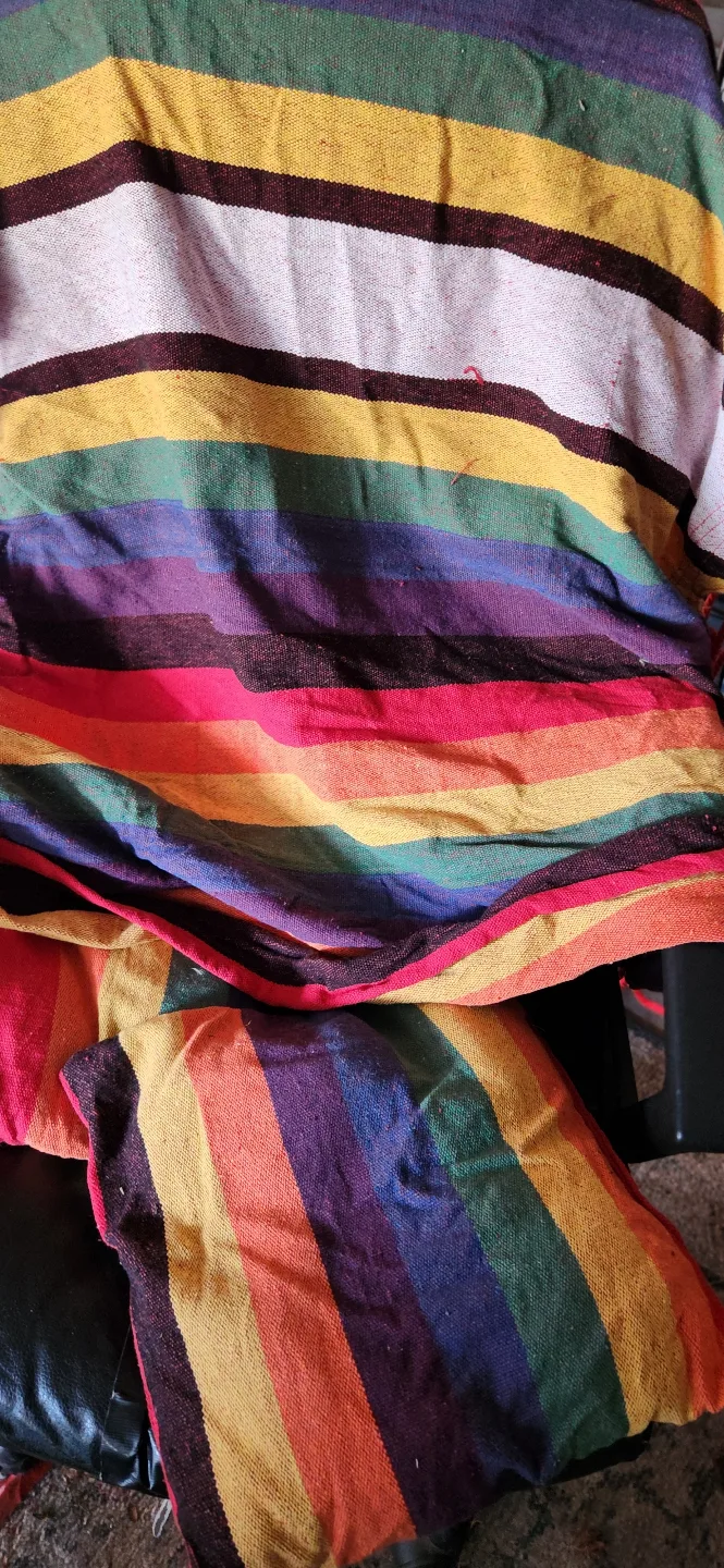 Rainbow Striped Hammock with Pillow🏒 image indicator(2)