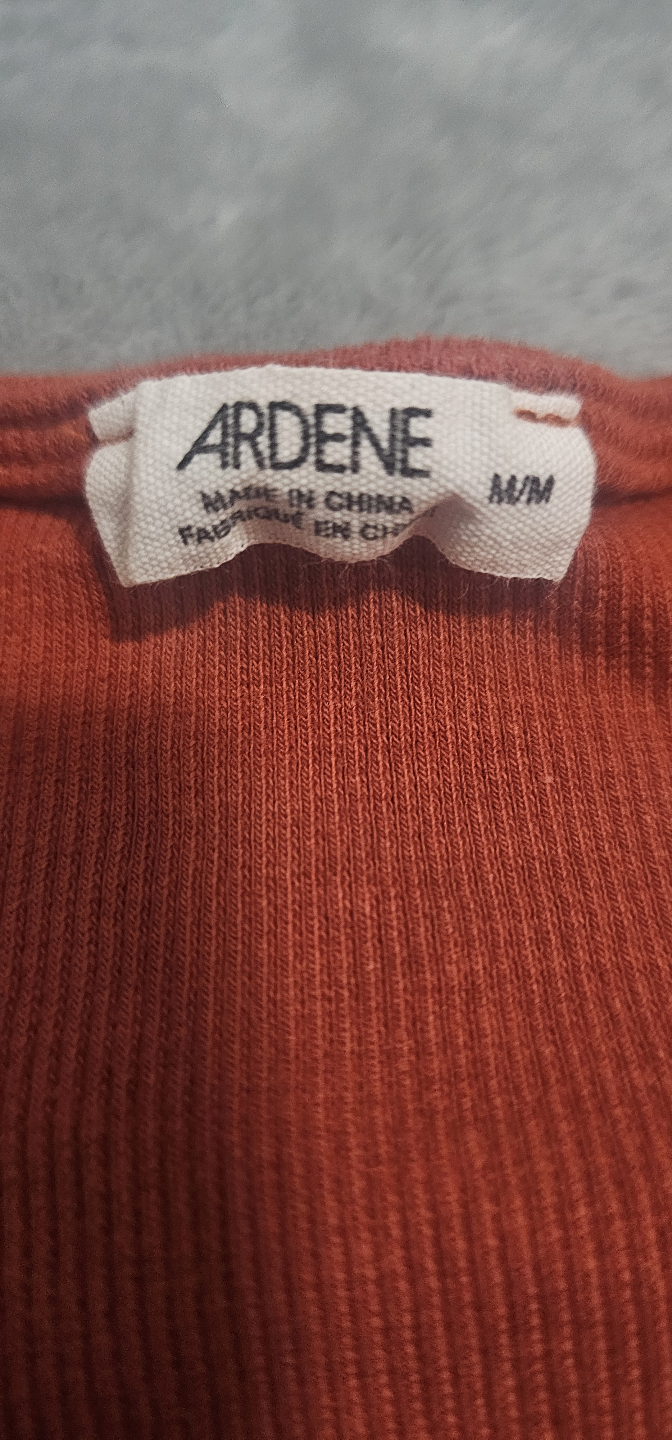 Ardene Burnt Orange Ribbed Crop Top - Size M/M - photo 2