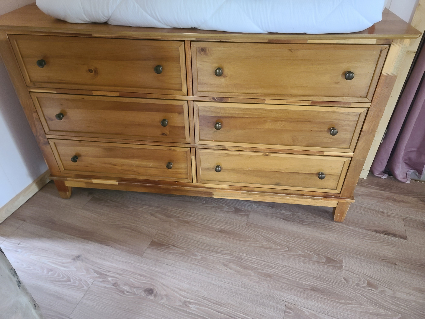 Wooden 6-Drawer Dresser