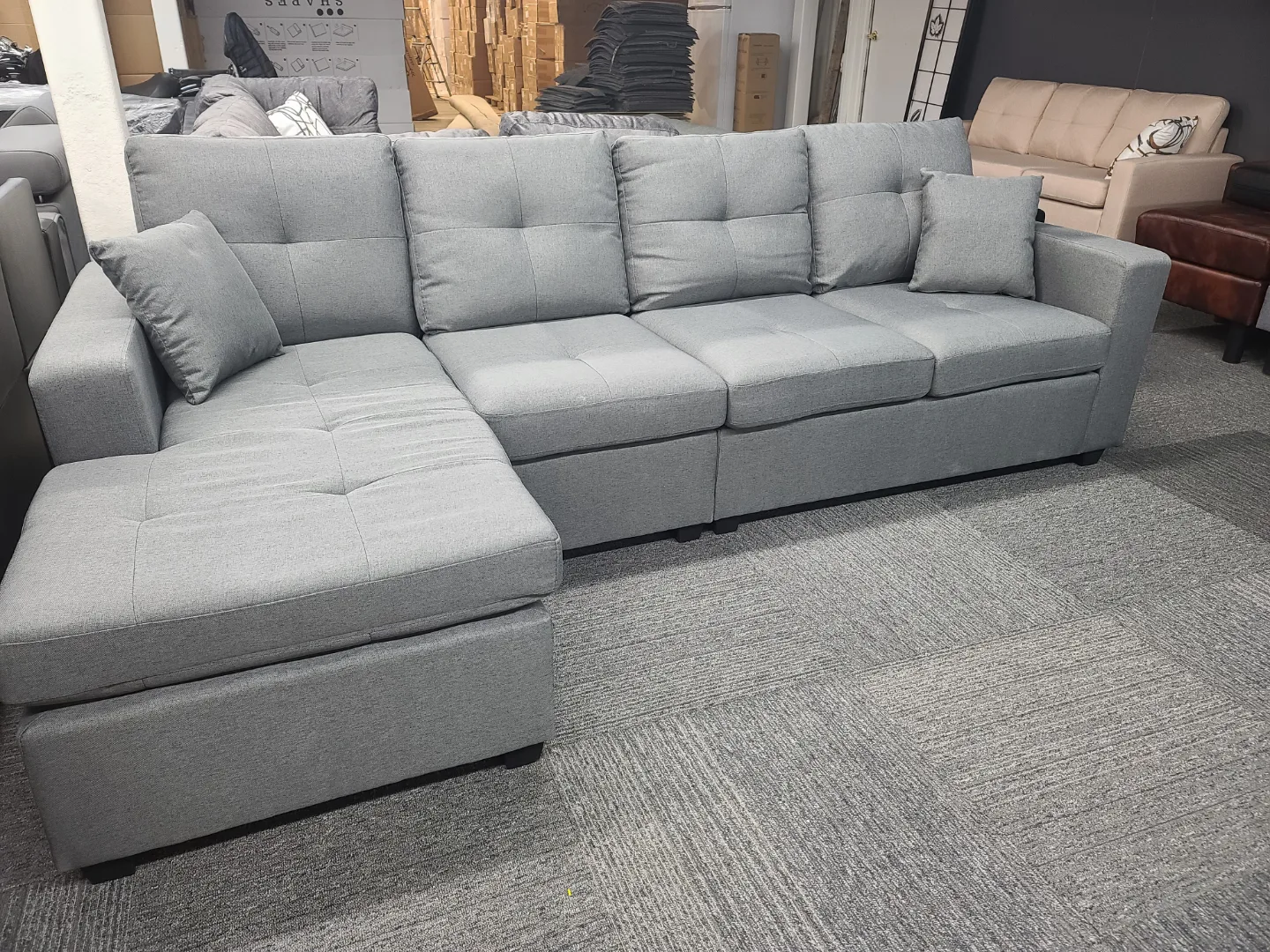 Comfy 4-Seater Sectional Sofa – New | On Sale | image indicator(2)