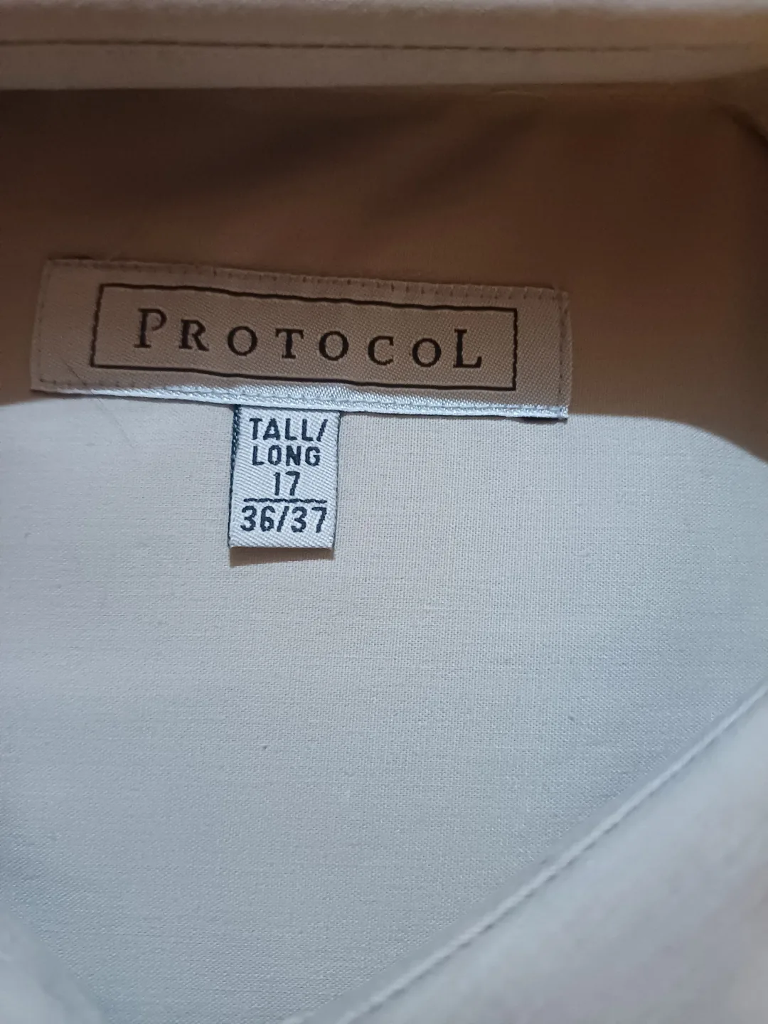 NEW: Protocol Men's Long Sleeve Dress Shirt - Size 17 36/37 image indicator(2)