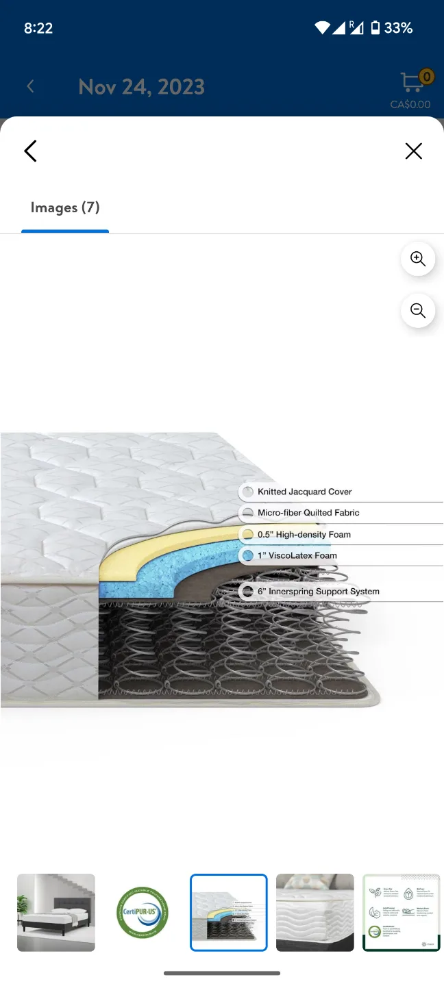 Zinus 8 Inch Green Tea Memory Foam Mattress image indicator(4)