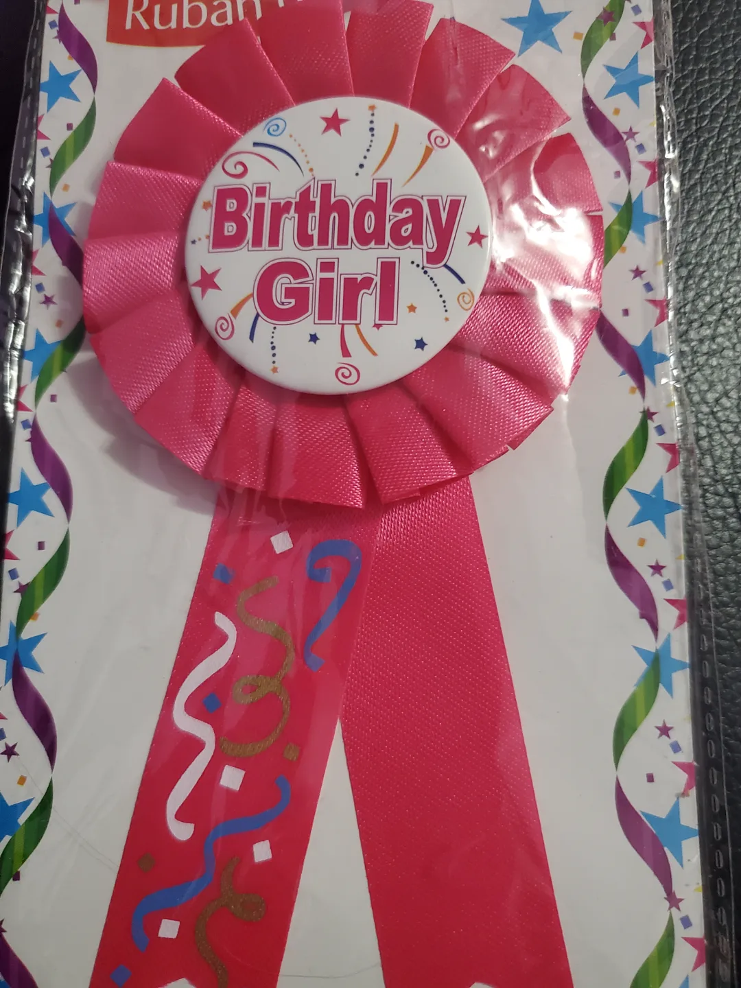 Birthday Girl Award Ribbon Pin image indicator(2)