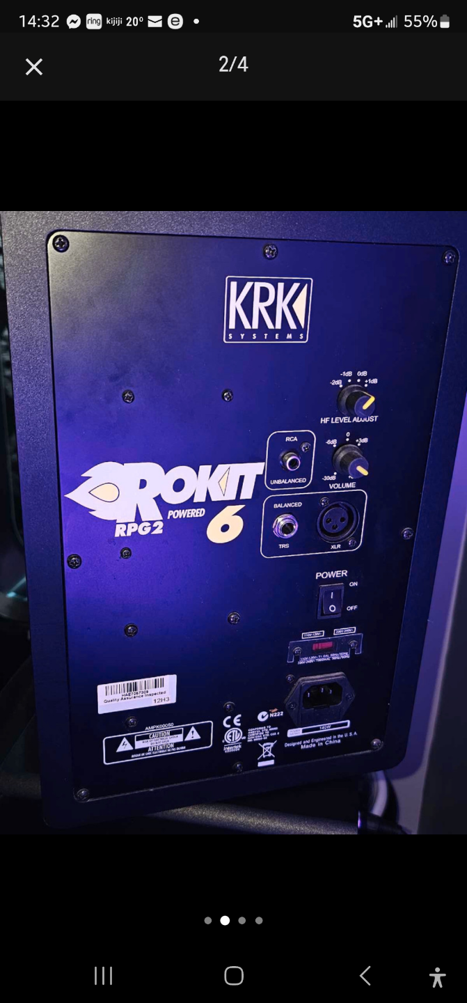 Pair of KRK Rokit 6 Studio Monitors - photo 2