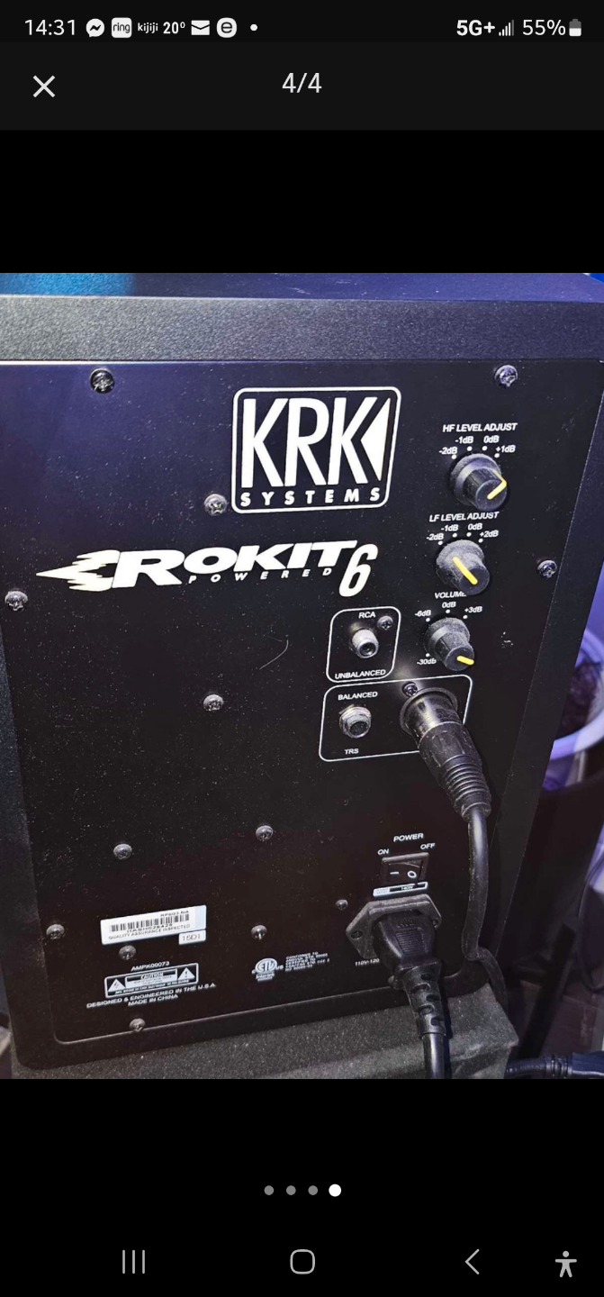 Pair of KRK Rokit 6 Studio Monitors - photo 3