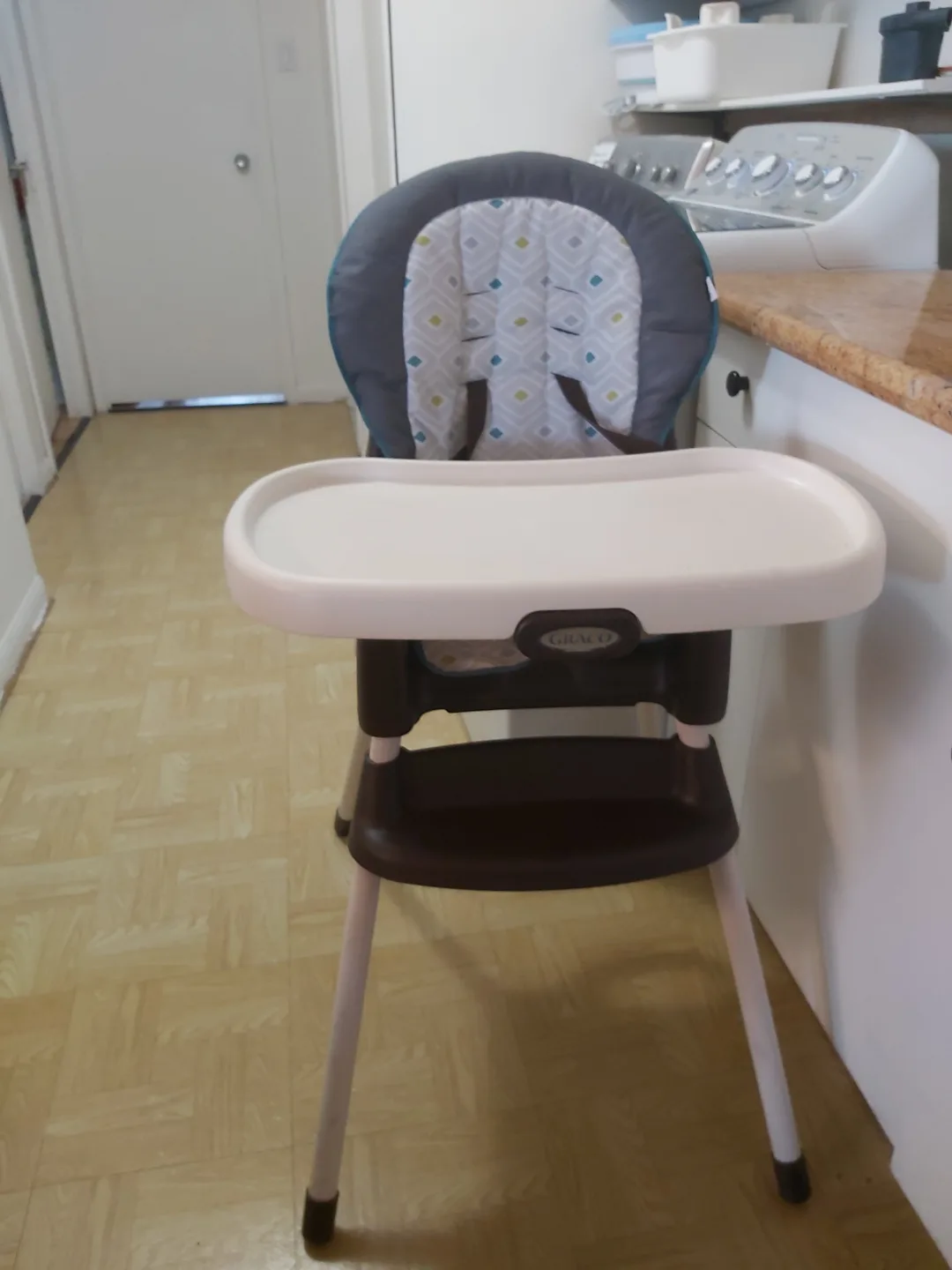 Graco Highchair - Teal and Brown thumbnail
