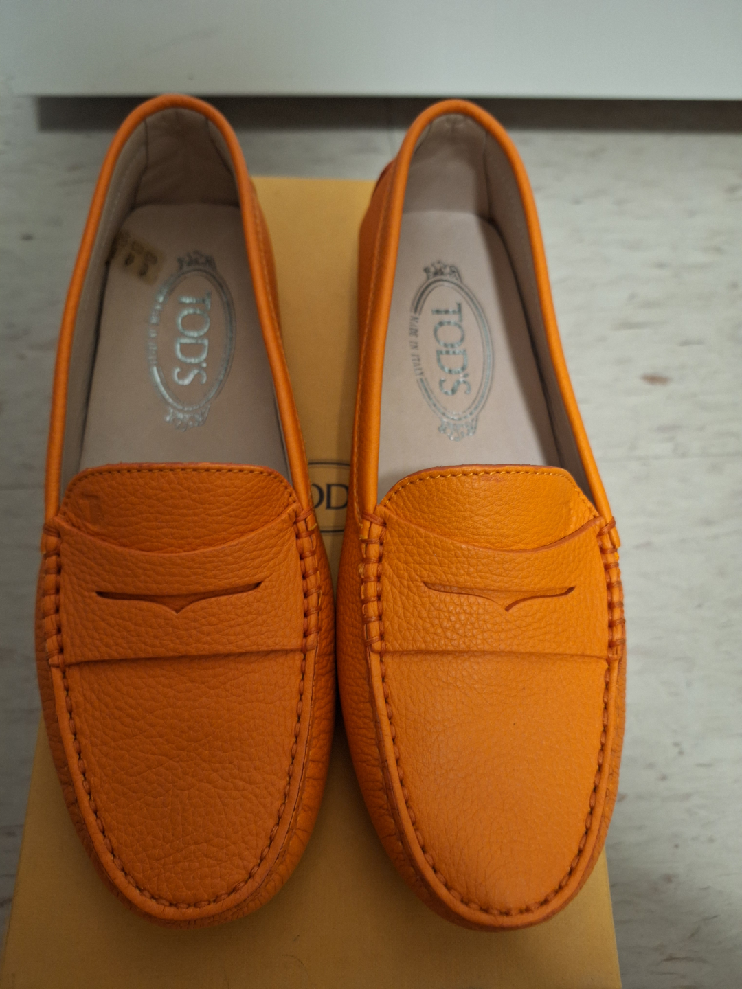 Tod's Orange Leather Loafers - photo 3