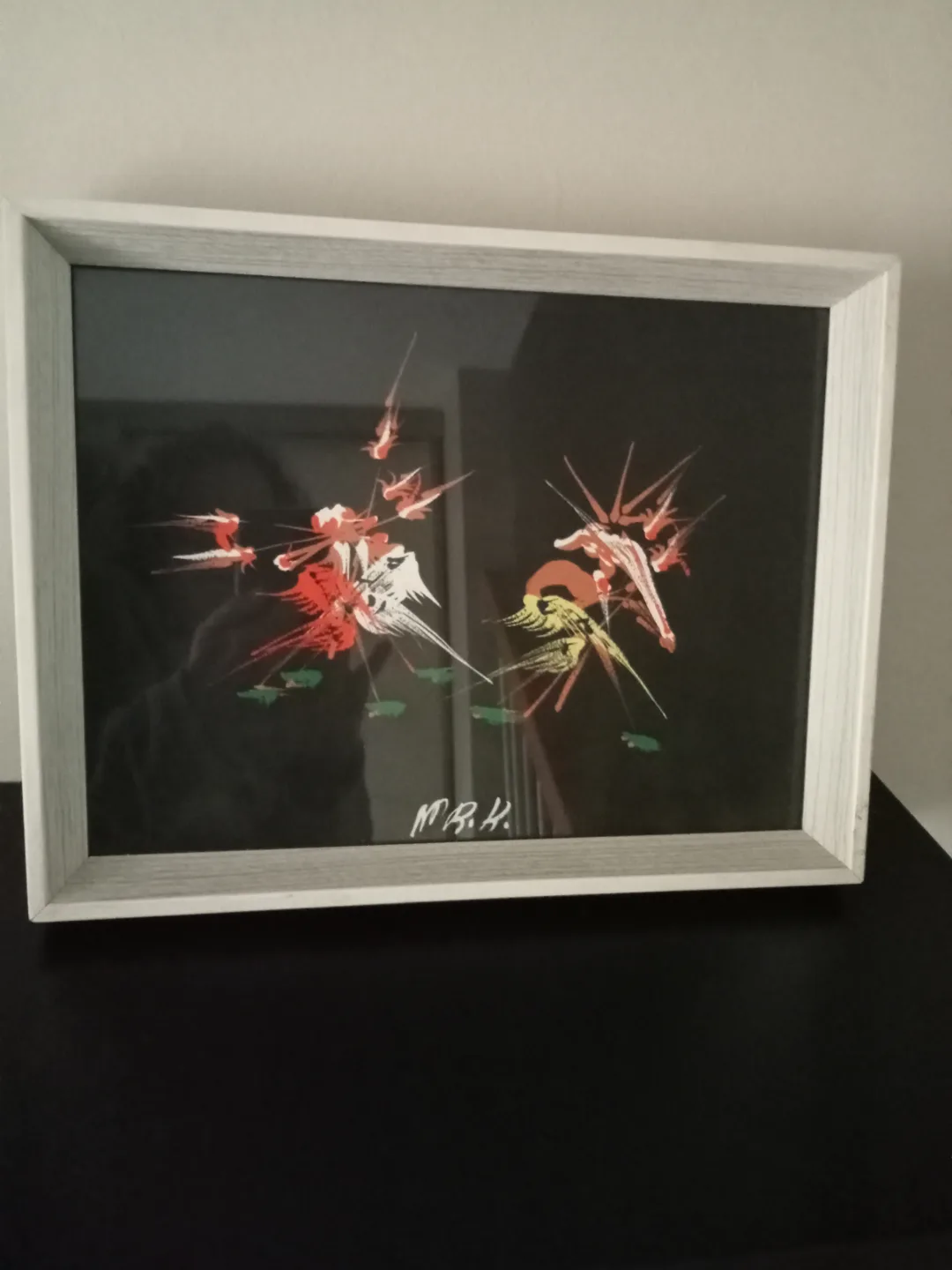 🧡 Framed  Authentic African Folk  Artwork - Birds in Motion image indicator(2)