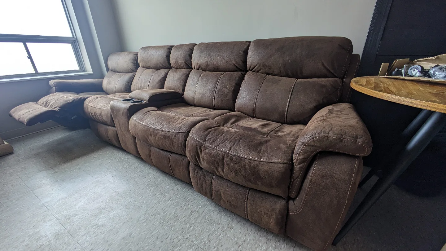 Brown Reclining Sofa image indicator(2)