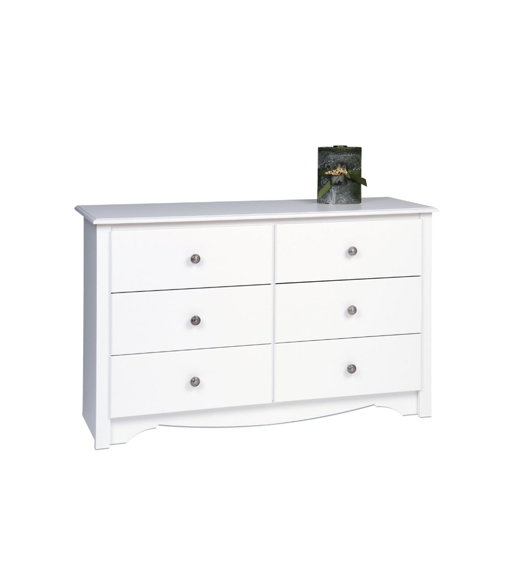 White Six-Drawer Dresser