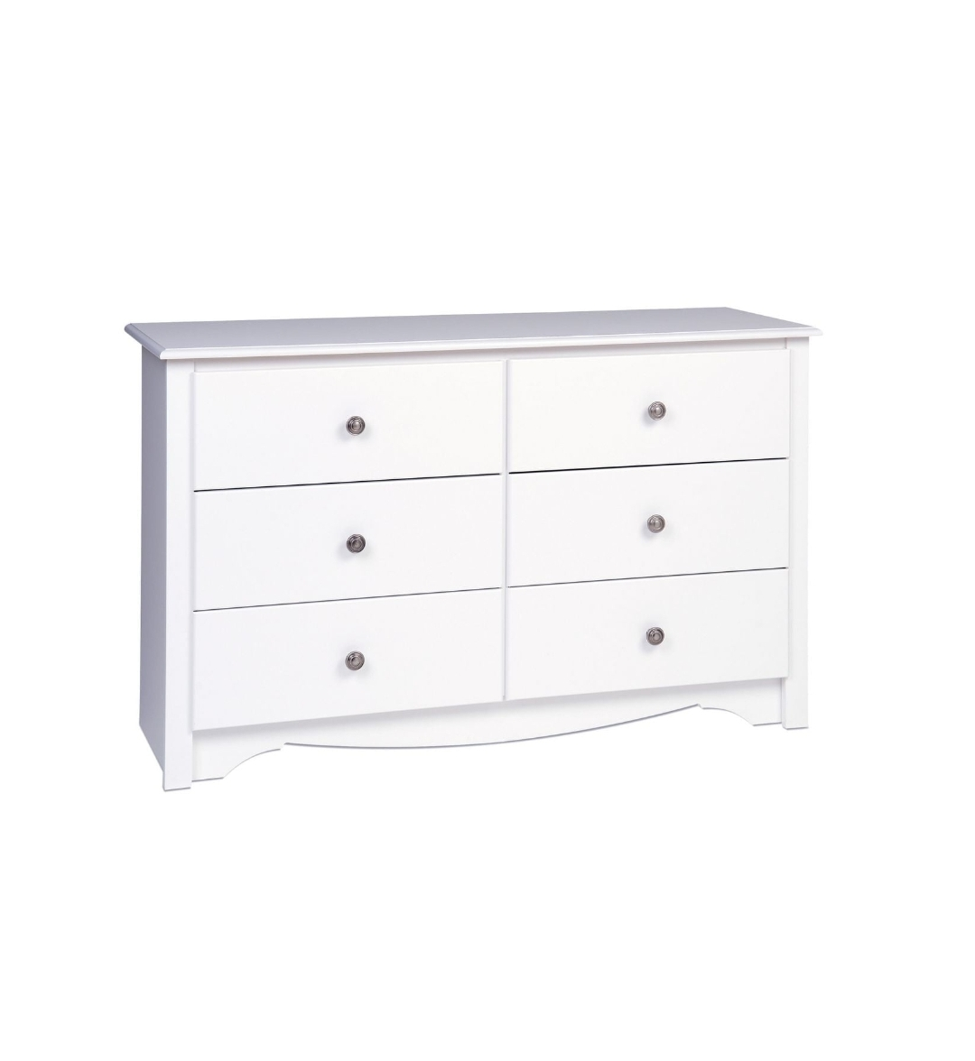 White Six-Drawer Dresser - photo 2