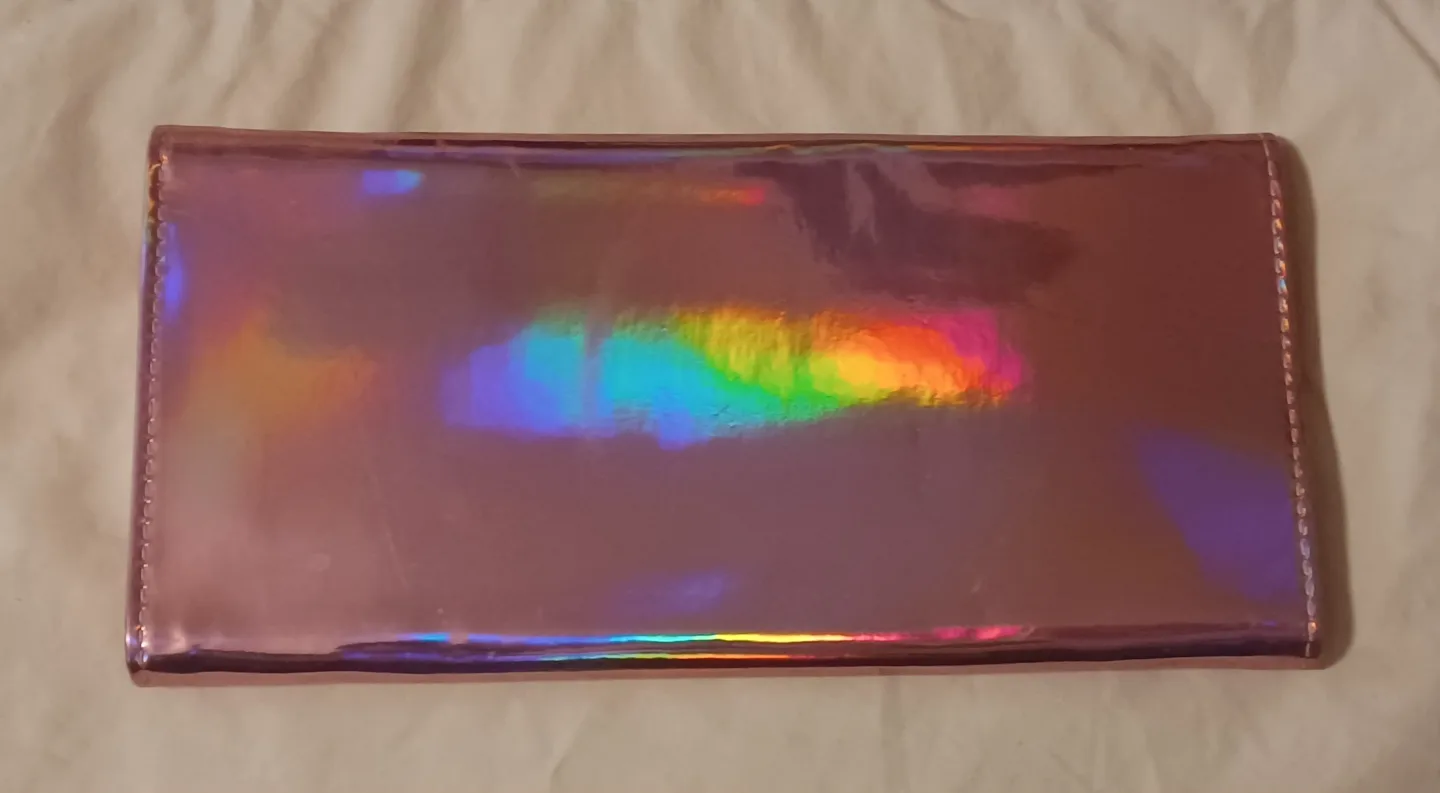 Pink Holographic Clutch Wallet For Makeup Brushes image indicator(5)
