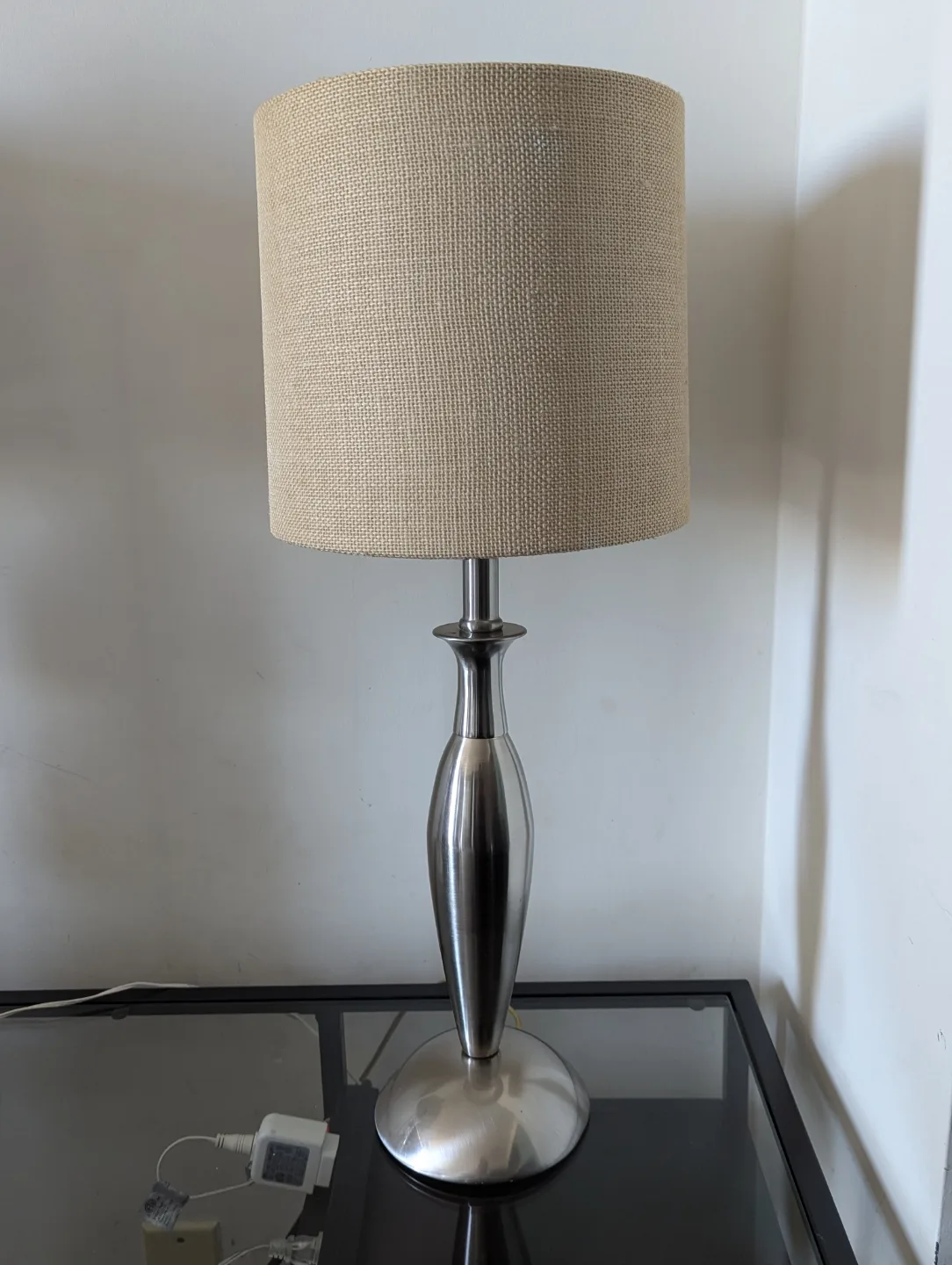 Modern Table Lamp Beige Shade image indicator(2)