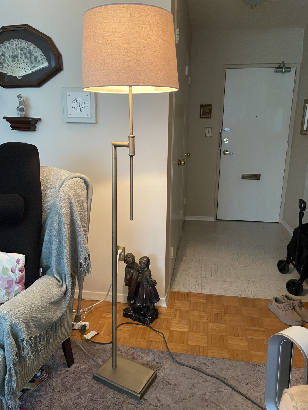 Modern Floor Lamp with Beige Shade