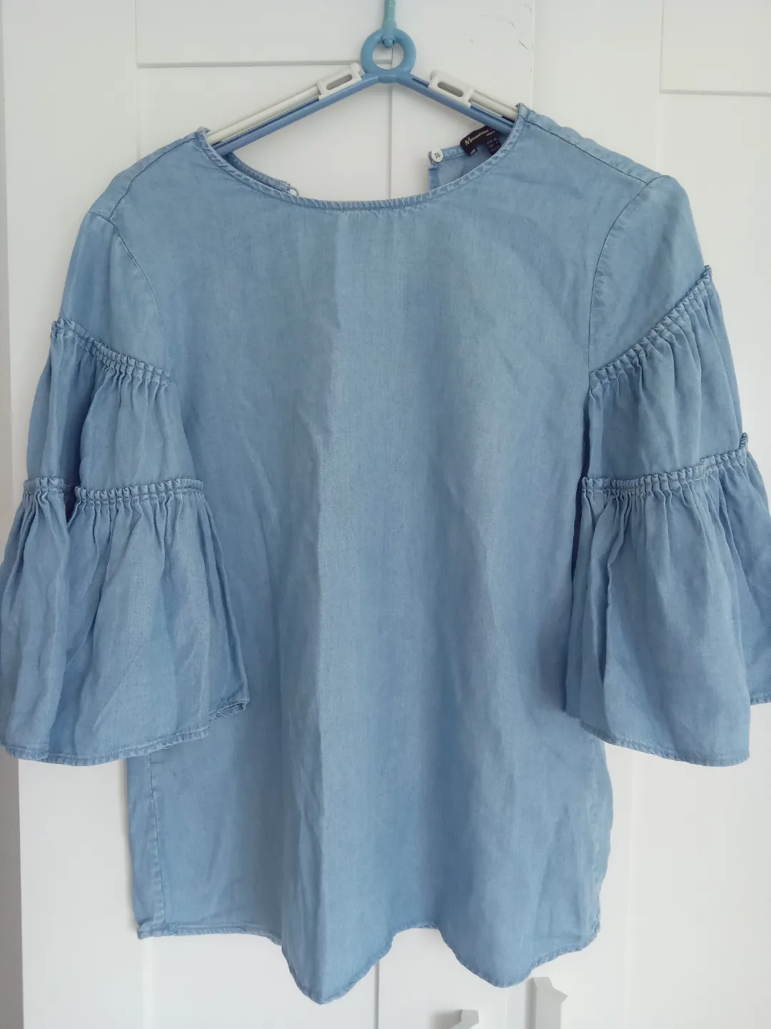 Massimo Dutti Light Blue Denim Blouse Size 4 thumbnail