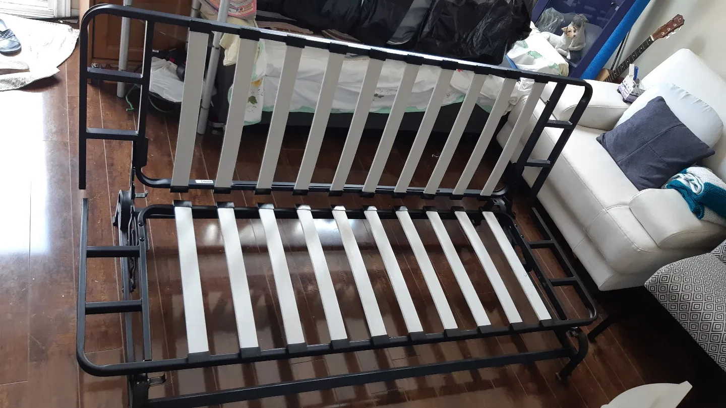 double size strong metal bed frame in great condition image indicator(3)