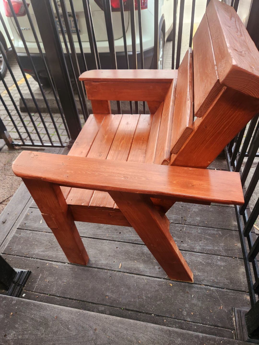 Rustic Wooden Patio Chair - photo 2