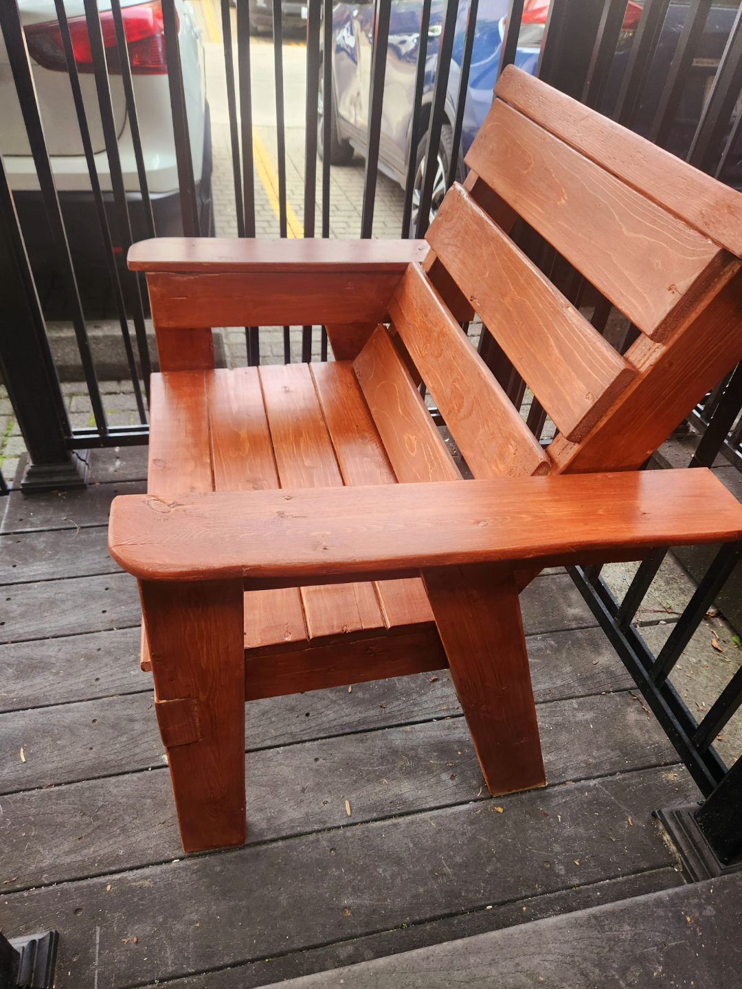 Rustic Wooden Patio Chair - photo 3