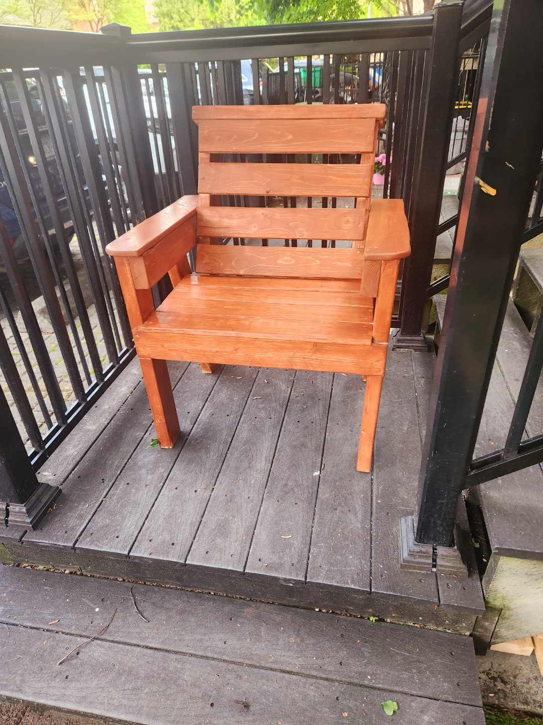 Rustic Wooden Patio Chair - photo 4