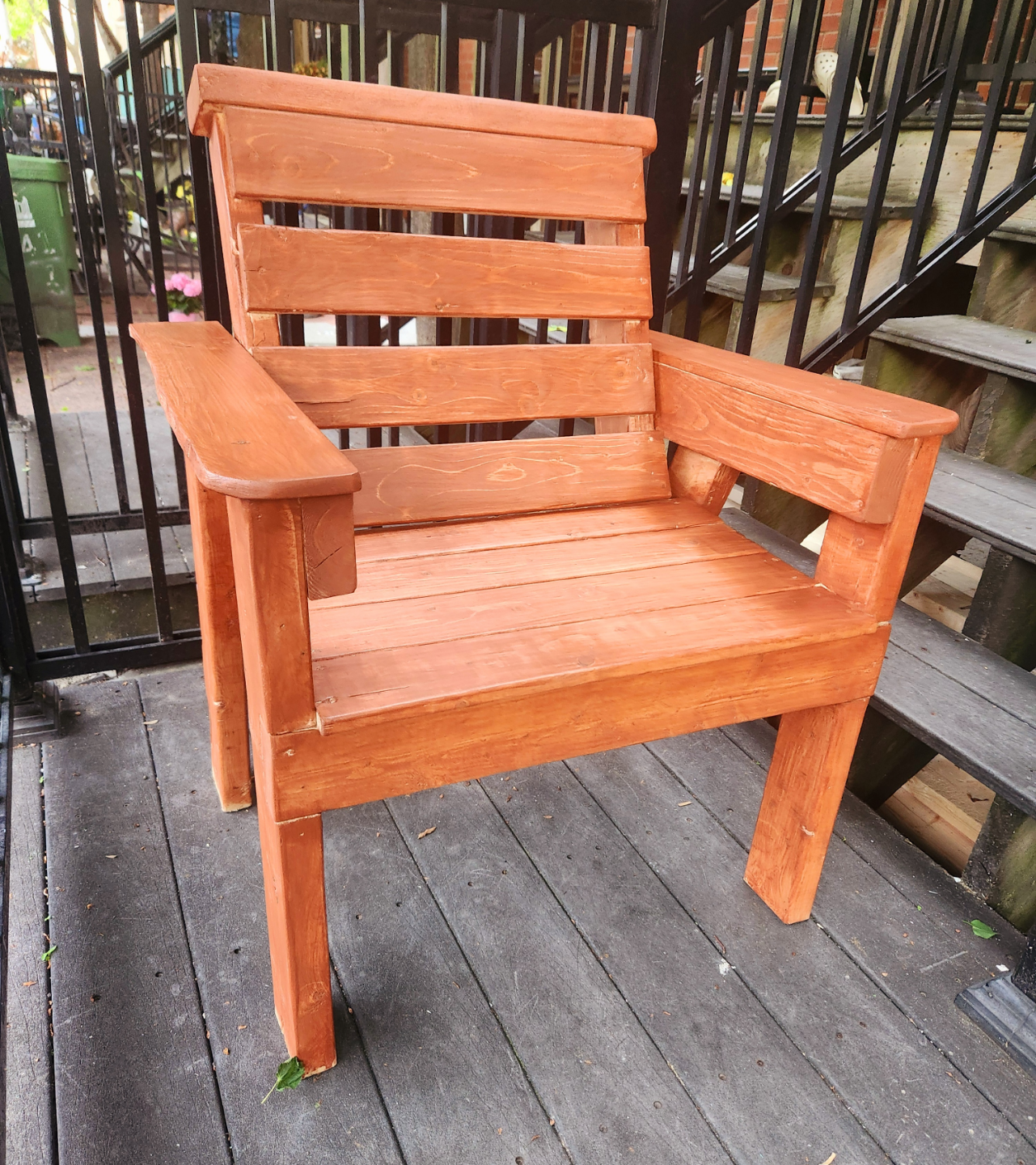 Rustic Wooden Patio Chair - photo 5