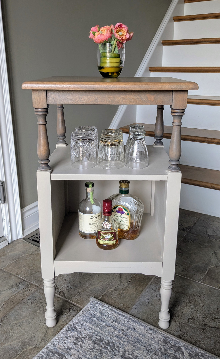 Two-Tier Side Table with Storage