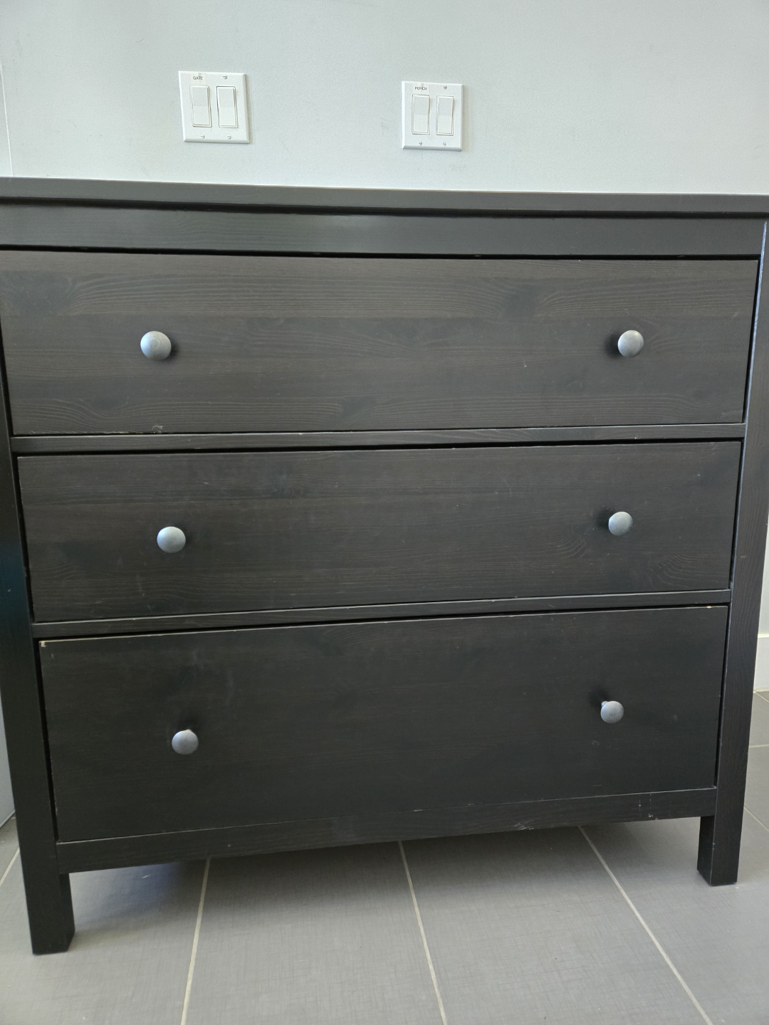IKEA Hemnes 3-Drawer Dresser - Black-Brown - photo 4