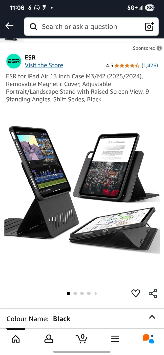 Brand New! ESR iPad Air 13-inch Case (2022/2023/2024) thumbnail