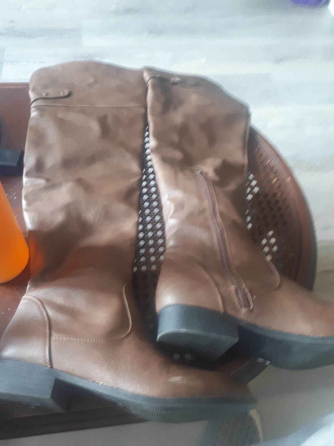 Brown Knee-High Boots - Size 8