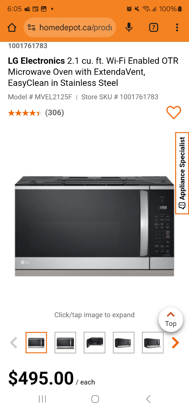LG Over the Range Microwave - photo 2